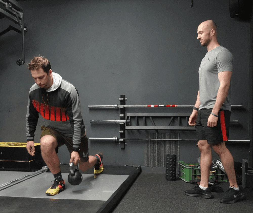 Foto z tréninku s klientem.